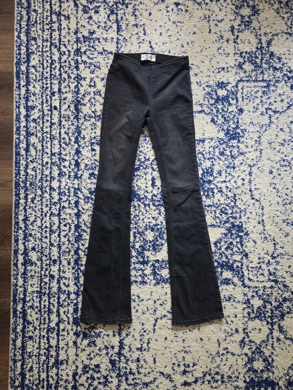 We The Free Black Flared Wide-Leg Jeans